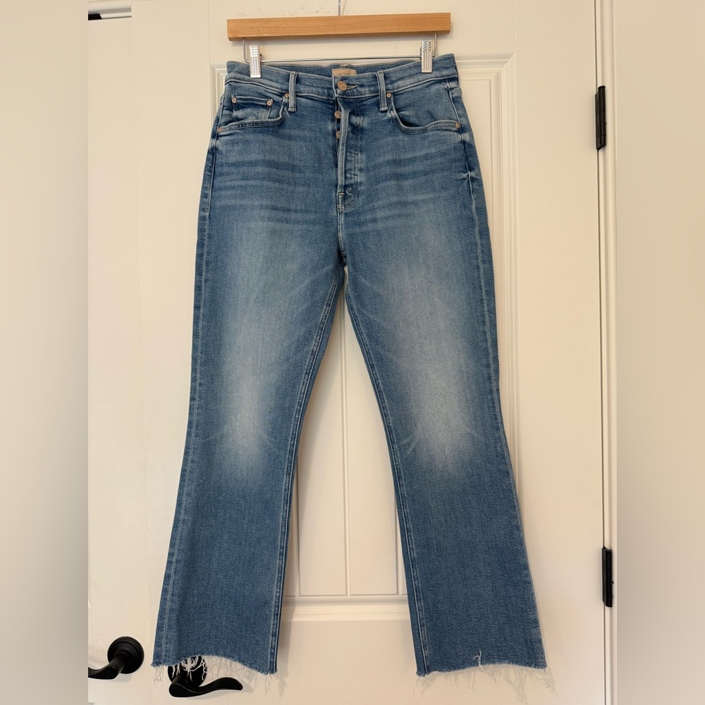 Mother “The Tripper” ankle fray jeans